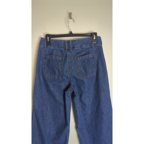 Vintage Inspired Wide Straight Leg Capri Jeans Women's Size 4 - Picture 6 of 9
